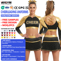 Uniformes de cheerleading personnalisés pour équipes All-Star, uniformes de cheerleading avec strass, usine OEM, faible MOQ, conception gratuite, livraison rapide