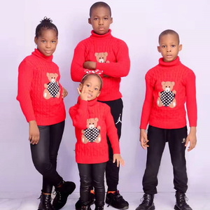 Suéter de punto con <span class=keywords><strong>cuello</strong></span> <span class=keywords><strong>alto</strong></span> para niños y niñas, ropa de <span class=keywords><strong>cuello</strong></span> <span class=keywords><strong>alto</strong></span>, para invierno, gran oferta - Product Image 2