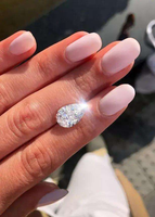 Diamant ovale élégant de laboratoire certifié, pierre synthétique en vrac de qualité supérieure pour la vente en gros