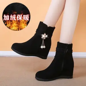 All-Season Women's Suede High Heel Boots Sexy Lace Side Zipper Short Ankle & Bootie Solid Colors Spring Autumn Winter Fashion