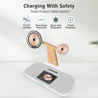 Pabrik Anfuyou premium 2026 jam tangan pintar tren baru earphone pengisi daya nirkabel magnetik 4 in 1 cepat 15W dengan lampu malam.