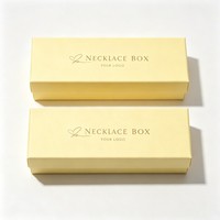 Boîte cadeau écologique personnalisée pour collier avec logo de marque, boîte d'emballage de haute qualité pour boucles d'oreilles, bagues et bijoux, avec couvercle et base.