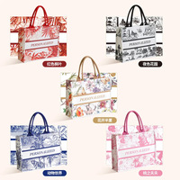 Tas Tote Kanvas Katun Cetak Logo Kustom Ramah Lingkungan, Tas Belanja Reusable untuk Wanita, Belanja, Pantai, dan Penggunaan Sehari-hari
