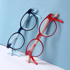 <span class=keywords><strong>Lunettes</strong></span> de bébé durables à filtre de <span class=keywords><strong>lumière</strong></span> <span class=keywords><strong>bleue</strong></span> pour oreille de prescription, coussinet nasal en silicone antidérapant TR90, <span class=keywords><strong>petit</strong></span> cadre ovale pour enfants - Product Image 2