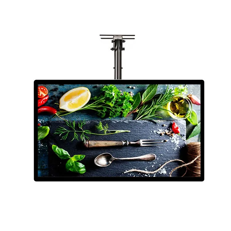 Hanging LCD Commercial Advertising Menu Screen With Software Release 22"32 Inch Menu Display Screen