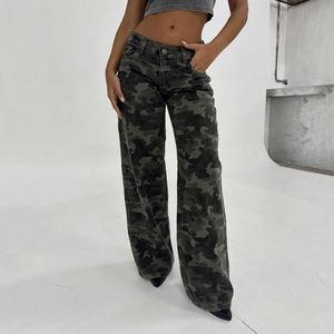 กางเกงยีนส์คาร์โก้ทรงหลวมขากว้าง ระบายอากาศได้ดี ลายพรางเมือง สไตล์สตรีทแวร์ อเนกประสงค์ ซักได้ ใส่สบาย - Product Image 2