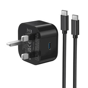 Cargador de teléfono móvil 20WPD UK <span class=keywords><strong>carga</strong></span> rápida de pared con cable USB C para Galaxy S23/S22/S21/S21fe/S20/S20fe/A04S/A14/A13/<span class=keywords><strong>A33</strong></span> - Product Image 1