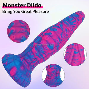 SacKnove Silicone liquide dégradé de couleur vissage gros cul <span class=keywords><strong>Fist</strong></span> perles anales pénis extraterrestre jouet sexuel monstre godes pour femmes Gay - Product Image 6