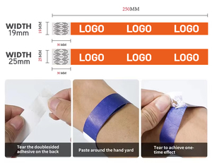 Usine Personnalisé Étanche Résistant À La Déchirure Activité Événement Fête Vip Hôtel Papier Bracelet Tyvek Bracelet avec <span class=keywords><strong>Code</strong></span> Qr Imprimable - Product Image 6