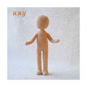 수제 Amigurumi 크로 셰 뜨개질 인형 바디 기본 얼굴 없음 전신 인형 얼굴없는 인형 기지