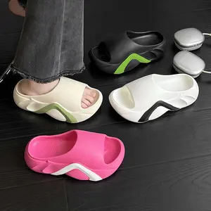 महिलाओं और पुरुषों के लिए हॉट सेल ईवीए स्लाइड नॉन-स्लिप त्वरित सुखाने वाली शावर साइड बाथरूम सैंडल तकिया चप्पल