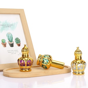 ขวดโรลออนน้ำมันหอมระเหยแบบหรูหรา ขนาด 13 มล. ทำจากแก้วหลากสี สไตล์ตะวันออกกลาง อาหรับ ดูไบ สำหรับน้ำหอมอัตตาร์และอูด พร้อมฝาเกลียว - Product Image 3