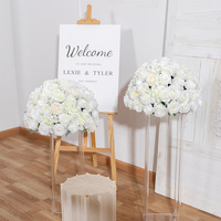 Boule de fleurs artificielles blanches en promotion pour décoration de mariage, centre de table, décoration de fête de mariage