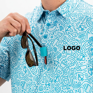 Magliette da Golf Personalizzate per Uomo con Logo, Alta Protezione SPF 50, Sublimazione, 88% Poliestere 12% Spandex, 180 Grammi, Stampa - Product Image 3