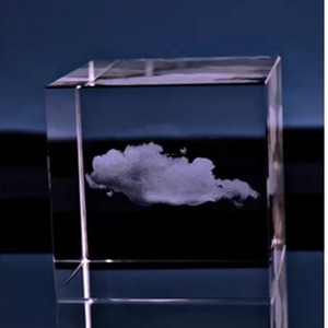 Chất lượng cao trong suốt 3D Pha Lê Cube pha lê trang trí nội thất bài viết sáng tạo Glass Cubes pha lê trang trí nội thất - Product Image 3