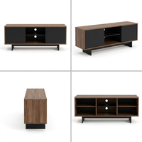 Meuble TV flottant moderne avec éclairage LED, console multimédia en bois de 1800 mm pour téléviseur de 75 pouces, vente en gros OEM