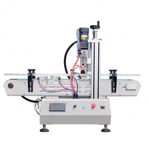 Automatische Afdekmachine Cosmetische Fles Schroefdraaddoppen Afsluitmachine Etherische Olie Flesjes Kleine Plastic Fles