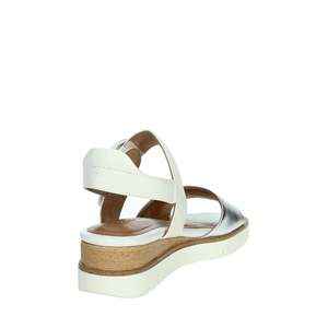 Sandalo con Zeppa da Donna Tamaris 1-28206-42 Bianco Argento, Calzatura Estiva Comoda con Plateau - Product Image 3