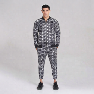 Unisex Full Length Windproof Polyester Fleece Printed Tracksuit Drawstring Closure Side Pockets Casual Paisley Pattern <b>Hooded</b> - Product Image 1
