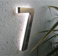 Plaques d'immatriculation de maison Led Blank Outdoor House Numbers with Light Acrylic House Number Sign