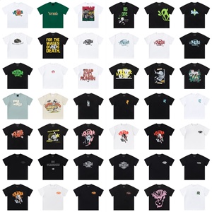 T-<span class=keywords><strong>shirt</strong></span> unisexe en coton pur SYNA WORLD, style américain, imprimé lettres hip-hop, col rond, manches courtes, respirant, coupe ample - Product Image 5