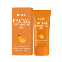Gel exfoliant enzymatique hydratant pour le visage KOEC Orange VC, nettoyant en profondeur, hydratant, gel exfoliant, élimine les points noirs