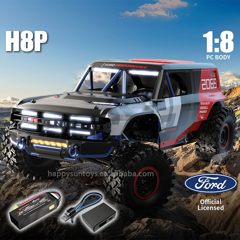 MJX H8P 1/8スケール ブロンコR ライセンス取得済み 4WD RCロック
