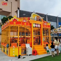 Manège interactif pour enfants : Jeux électriques rotatifs avec balles pulvérisatrices en fibre de verre pour jardins et aires de jeux parent-enfant