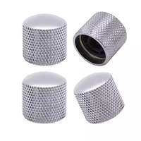Boutons de contrôle de la tonalité du volume supérieur en métal chromé pour pièces de guitare basse