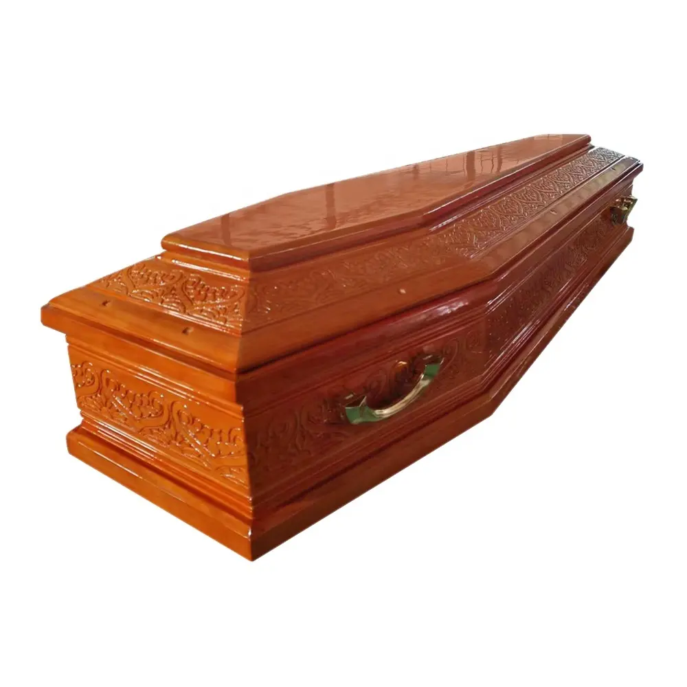 Wholesale price high-quality European style funeral supplies wooden coffins