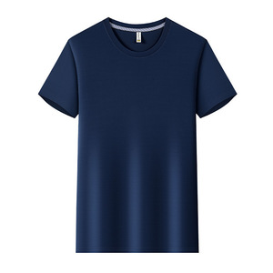 Custom Nylon Crew Neck T-Shirt Quick Dry Solid Color Leisure Wear Promotional Shirt - Product Image 4