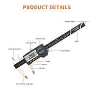 Micromètre numérique SHAHE IP54, outil de mesure en acier inoxydable, réglage fin par molette, conversion en/in