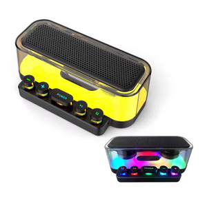 Nouveau Subwoofer RGB Transparent pour Mini Haut-parleur d'<span class=keywords><strong>Ordinateur</strong></span> <span class=keywords><strong>de</strong></span> <span class=keywords><strong>Bureau</strong></span> avec Boutons Mécaniques Créatifs USB Audio et Horloge en Plastique - Product Image 2