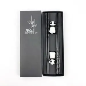 Japan Customer Printed Customized Fiberglass Chopsticks Set Retractable Chopsticks Holder Chopsticks