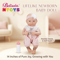 Poupées Reborn Belinda 14 pouces, jouets réalistes en vinyle, poupées bébés nouveau-nés, ensemble de jouets pour bébés nouveau-nés, cadeaux