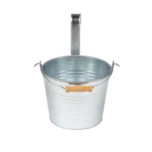 <span class=keywords><strong>Vasi</strong></span> da <span class=keywords><strong>fiori</strong></span> in acciaio zincato color zinco naturale con gancio e foro di scarico - Product Image 2