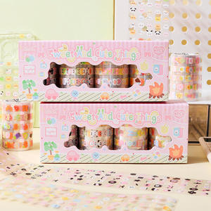 4 לחמניות/תיבה מתוקה משמעות חמוד דברים חתוכים סרט סרט סרט הדבקה חמוד קריקטורה - Product Image 2