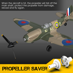 Avion télécommandé <span class=keywords><strong>Spitfire</strong></span> Great Park Flyer électronique 2,4 GHz 4 canaux pour enfants et adultes - Prêt à voler - Portée de 400 m - Product Image 5