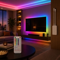 Contrôleur LED à pixels adressables SP611E Bluetooth avec application musicale pour bandes LED WS2812B WS2811 SK6812 RGB IC, 5-24V DC, 600 pixels, télécommande IR