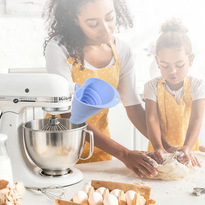 Corong tepung bantuan dapur Premium UNTUK Mixer berdiri corong bentuk kustom mudah digunakan & dibersihkan corong lipat silikon - Product Image 4