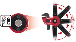 KS TOOLS en acier inoxydable, dimensionnellement stable et lavable au lave-vaisselle, en acier inoxydable Clé à pipe à tête réglable - Product Image 2