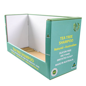 Présentoir <span class=keywords><strong>de</strong></span> comptoir en carton, plateau <span class=keywords><strong>de</strong></span> présentation <span class=keywords><strong>de</strong></span> point <span class=keywords><strong>de</strong></span> vente en papier pour shampoing au théier sans silicone, présentoir <span class=keywords><strong>de</strong></span> soins capillaires pour magasin <span class=keywords><strong>de</strong></span> beauté - Product Image 1