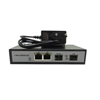 OLT GPON FTTH Ringkas 1 Port 10G SFP+ Terminal Jalur Optik Uplink Kecepatan Tinggi Peralatan Jaringan Fiber Plug & Play