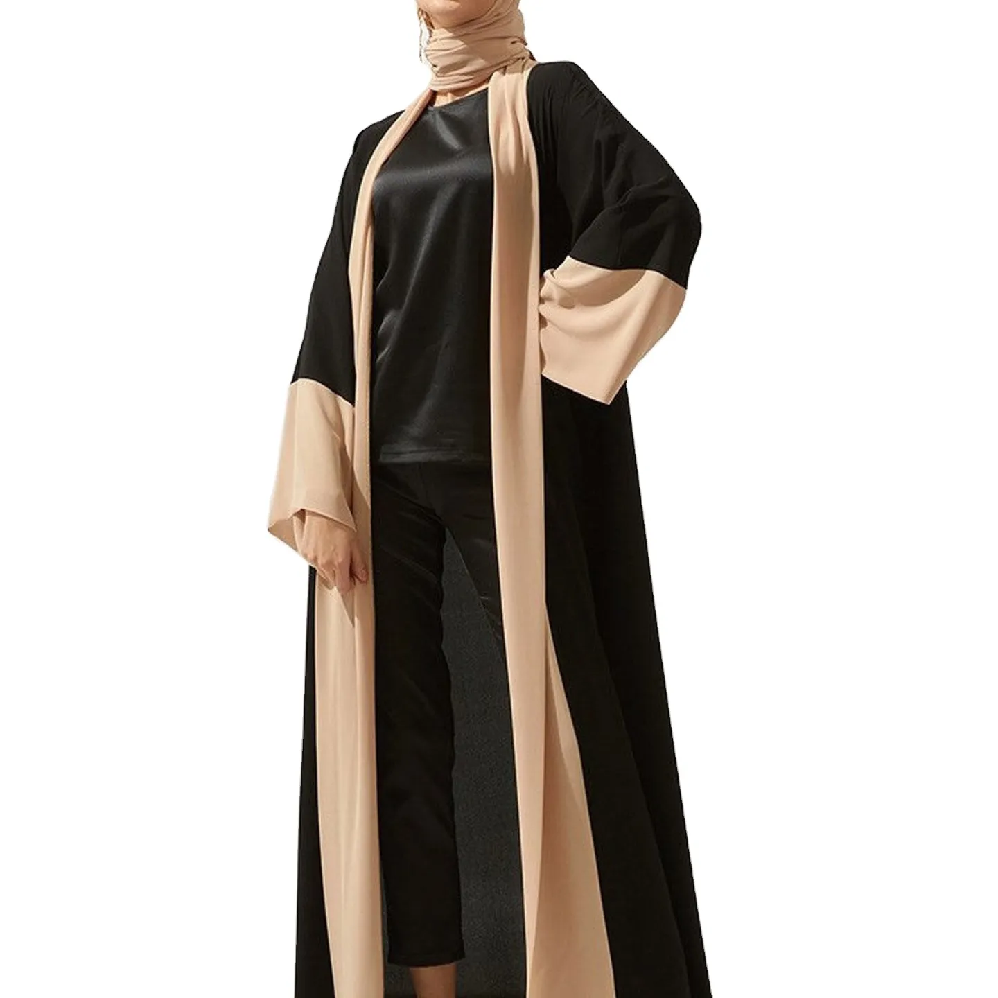 Orta uzunlukta müslüman dubai abaya giyim güneş koruyucu patchwork orta doğu elbiseler dış ticaret uzun Dubai