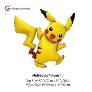 Anime Foil Balloons Pikachu Charmander Pokeball Lightning Shape Mylar Balloon Kids <strong>Birthday</strong> Party <strong>Decor</strong> Balloon - Product Image 5