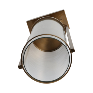 Portacandele in Metallo e Vetro Stile Hurricane, Candelabro Contemporaneo per Centrotavola, Elegante Decorazione - Product Image 6