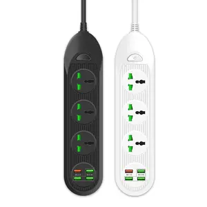 Good Quality Selling 110v-250v Rated Voltage T16 White Power Strip With 4 Usb Ports