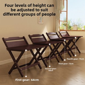 Tragbarer Klappbarer Holzschreibtisch - Kompakter Studententisch für Kleine Schlafzimmer, Apartments, Heimcomputer, Hergestellt in China, Keine Montage Erforderlich - Product Image 3