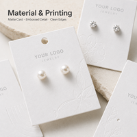 Cartes porte-bijoux personnalisées multi-formes, cartes en papier pressé pour fournitures d'entreprise de bijoux faits main