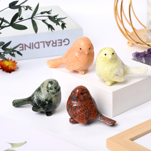 Nouveauté : Animaux en cristal naturel sculptés, oiseau en cristal Reiki pour la décoration - Product Image 2